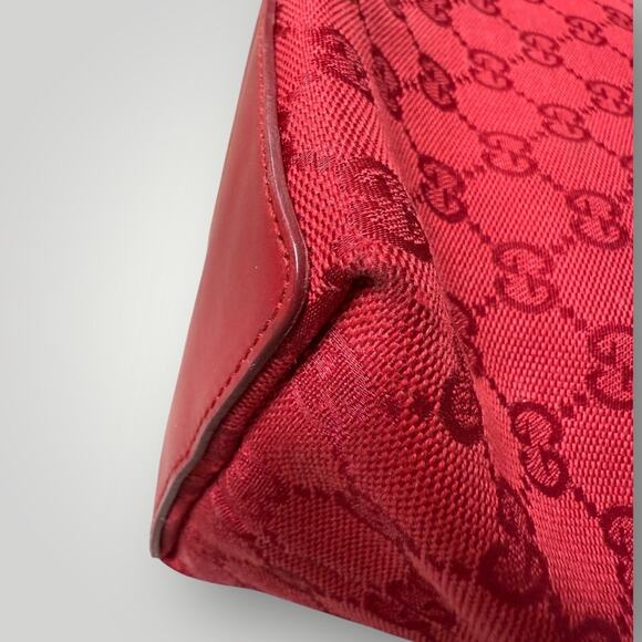 GUCCI GG Pattern GG Canvas Tote Bag Red - Picture 5 of 14